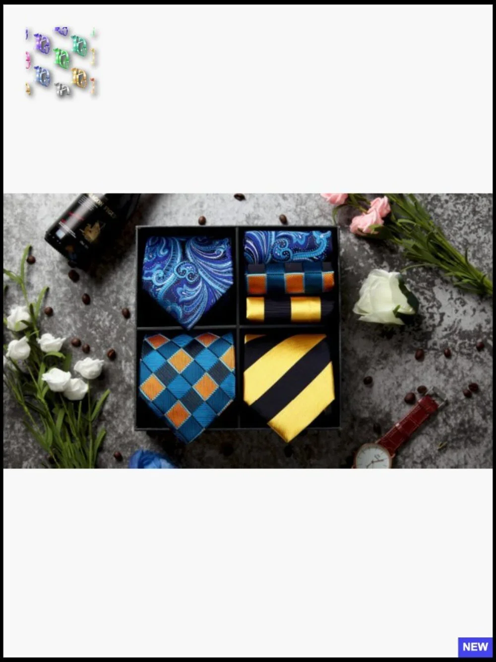 Microfiber Tie Set Formal Business Elegant Wedding Pocket Square Collection